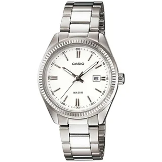 ساعت مچی زنانه کاسیو Casio LTP-1302D-7A1VDF | بند استیل نقره‌ای، صفحه سفید کلاسیک و رسمی