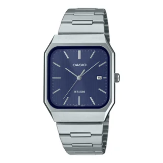 ساعت مچی مردانه کاسیو Casio MTP-B185D-2A | بند استیل نقره‌ای، صفحه سورمه ای | کلاسیک و رسمی