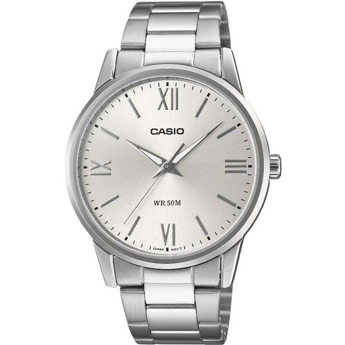 ساعت مچی مردانه کاسیو Casio MTP-1303DD-7A | بند استیل نقره‌ای، صفحه سفید کلاسیک و رسمی