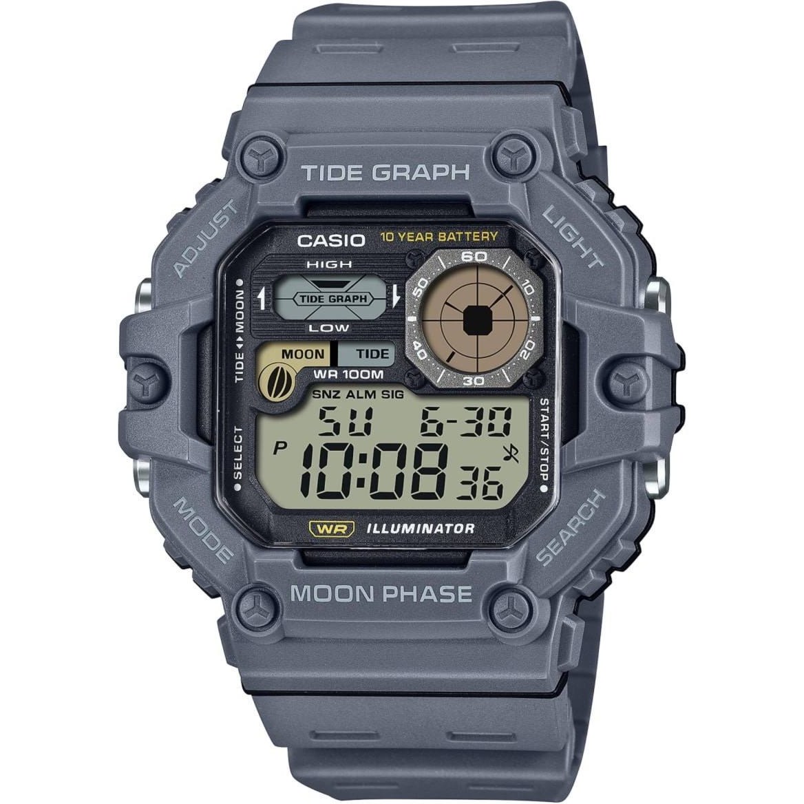 ساعت مچی مردانه Casio مدل WS-1700H-8AVDF | بند رزینی خاکستری ،دیجیتال | اسپرت و مقاوم
