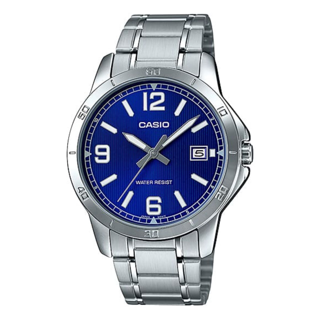 ساعت مچی مردانه کاسیو Casio MTP-V004D-2B – بند استیل، صفحه آبی، کلاسیک روزمره