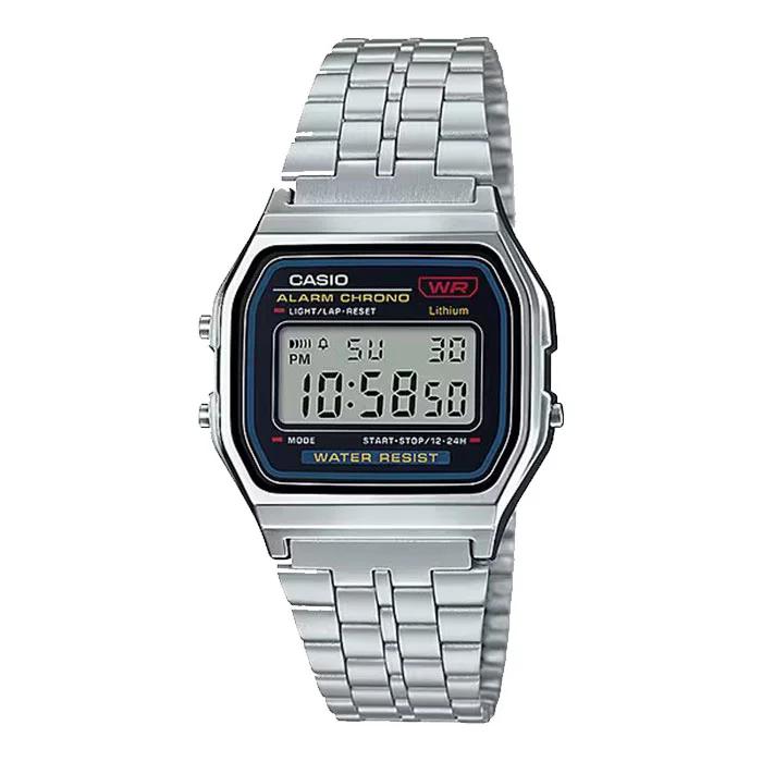 ساعت مچی دیجیتال کاسیو Casio A159W-N1DF | بند استیل نقره‌ای، طراحی کلاسیک و نوستالژیک