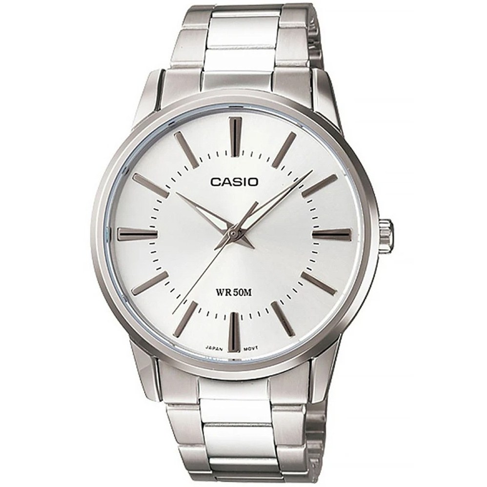 ساعت مچی مردانه کاسیو Casio MTP-1303D-7A | بند استیل نقره‌ای، صفحه سفید کلاسیک و رسمی