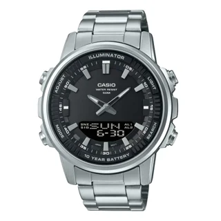 ساعت مچی مردانه Casio مدل AMW-880D-1A | بند استیل و صفحه مشکی اسپرت